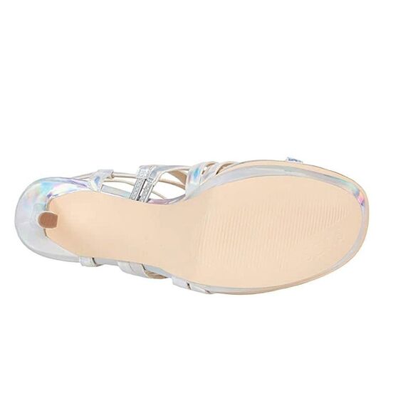 Guess Eleri Strappy Metallic Finish Heeled Sandals - Picture 6 of 8